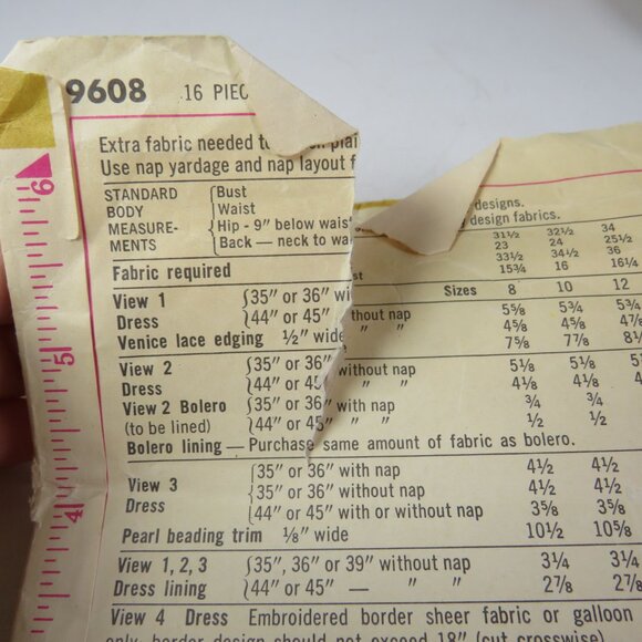 Simplicity 9608 Sewing Pattern Dress, Wedding Dress - Picture 9 of 9